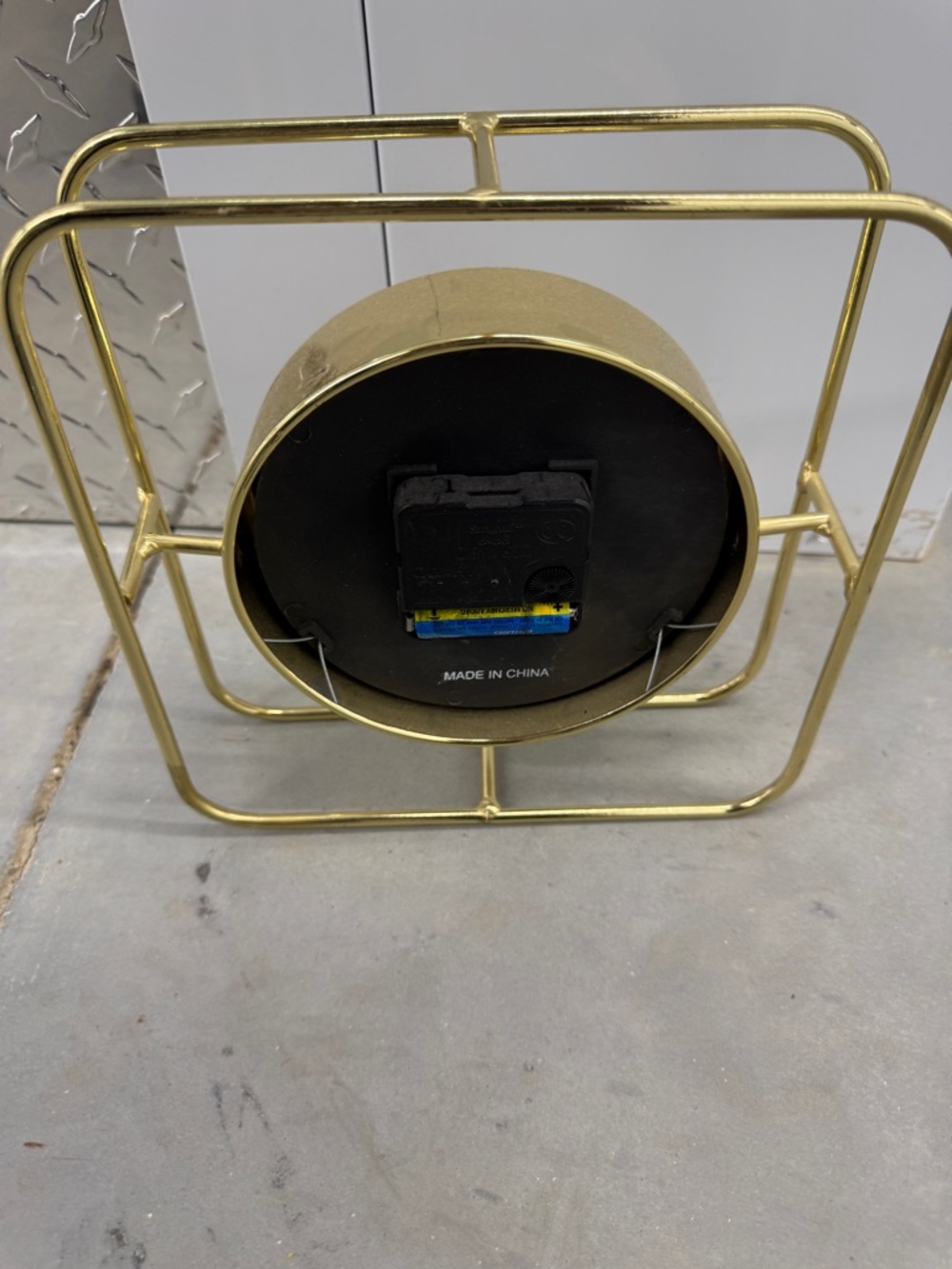 Square Gold Clock - Picture 3 of 3